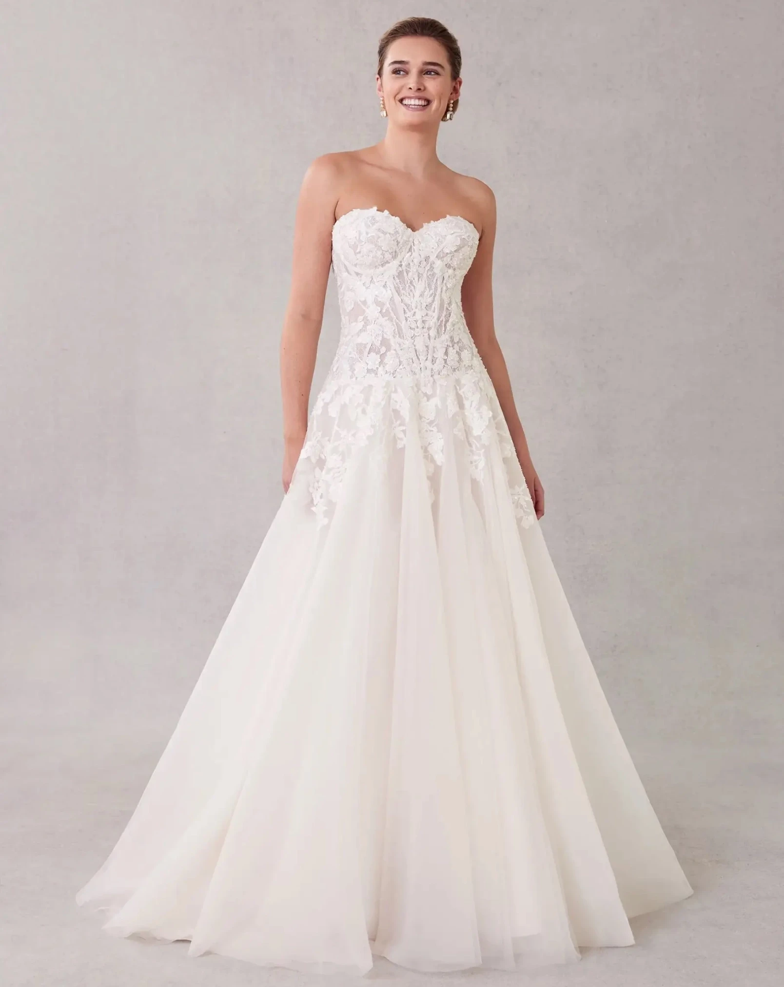 Photo of the white bridal gowns
